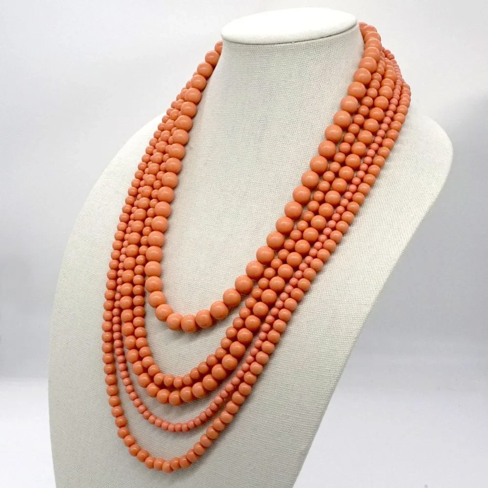 Layered Beaded Necklace, New Necklace, Statement Necklace. - Picture 4 of 6
